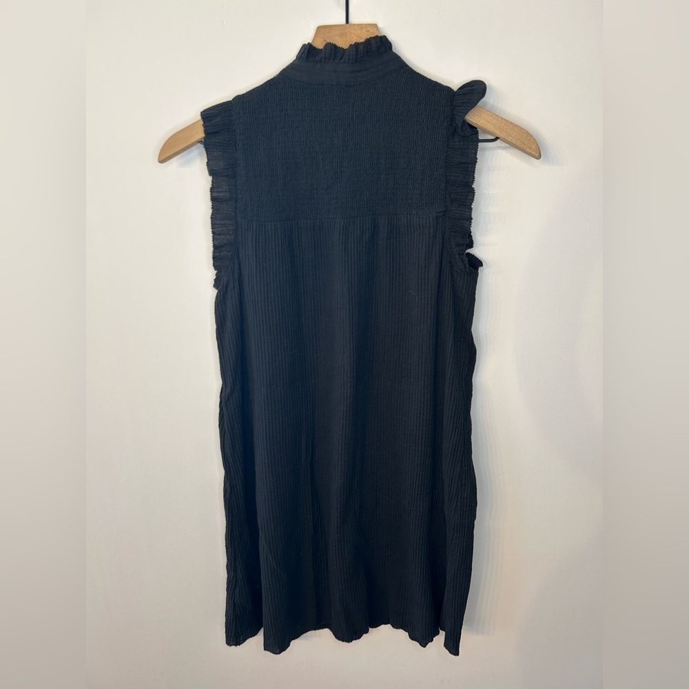 J.Crew Black Garden Dress in Soft Gauze, Size XS, Smocked, Ruffles - Picture 7 of 10